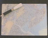 Savannah Nautical Chart Cutting Board - 8x11