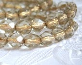 Czech crystal fire polished  4mm bead with gold lined center, (2) strands or  (100) beads - LY150
