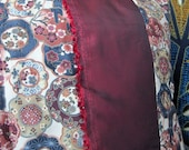 Oriental 16" cushion with Japanese and metallic gold print fabric