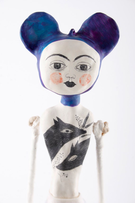 SALE - OOAK Clay Art Doll - Lourdes