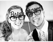 Bride and Groom Glasses Photo Booth Prop Photobooth Props Glasses Wedding Photo Props Party Glasses Party Decorations Party Supplies