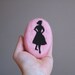Felted Soap Pink Soap with a Lady