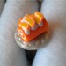 Orange Cream Swiss Roll Cake - Adjustable Ring - Miniature Food Jewelry