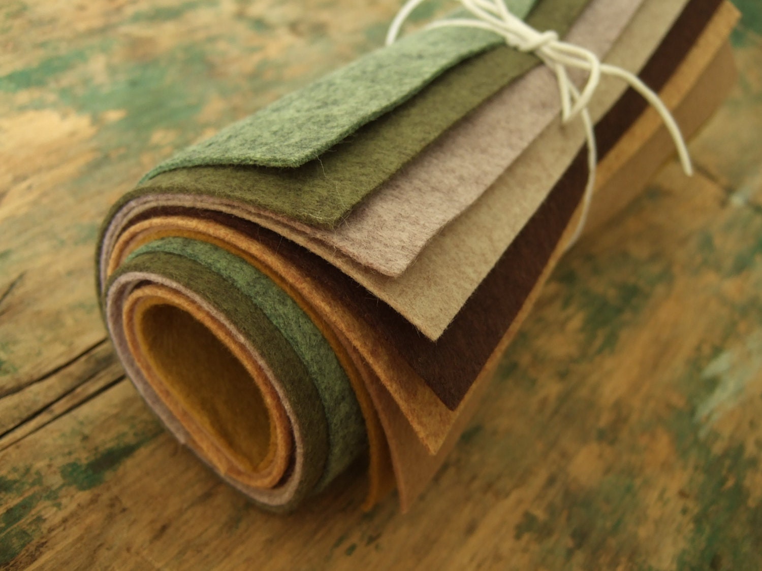 9x12 Wool Felt Sheets - The Weathered Wood Collection - 8 Sheets of Felt