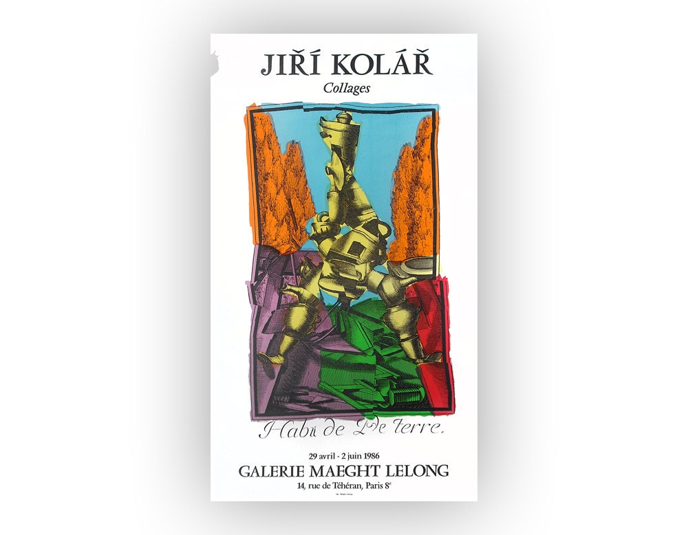 Jiri Kolar "Collages" poster for Galerie Maeght, 1986.