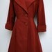 Vintage 40s Coat // New Look Coat // Red Coat // Oxblood Coat // Fit and Flare Dress Coat by Julliard B39 W31