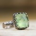 Prehnite and Sterling Silver Cocktail Ring