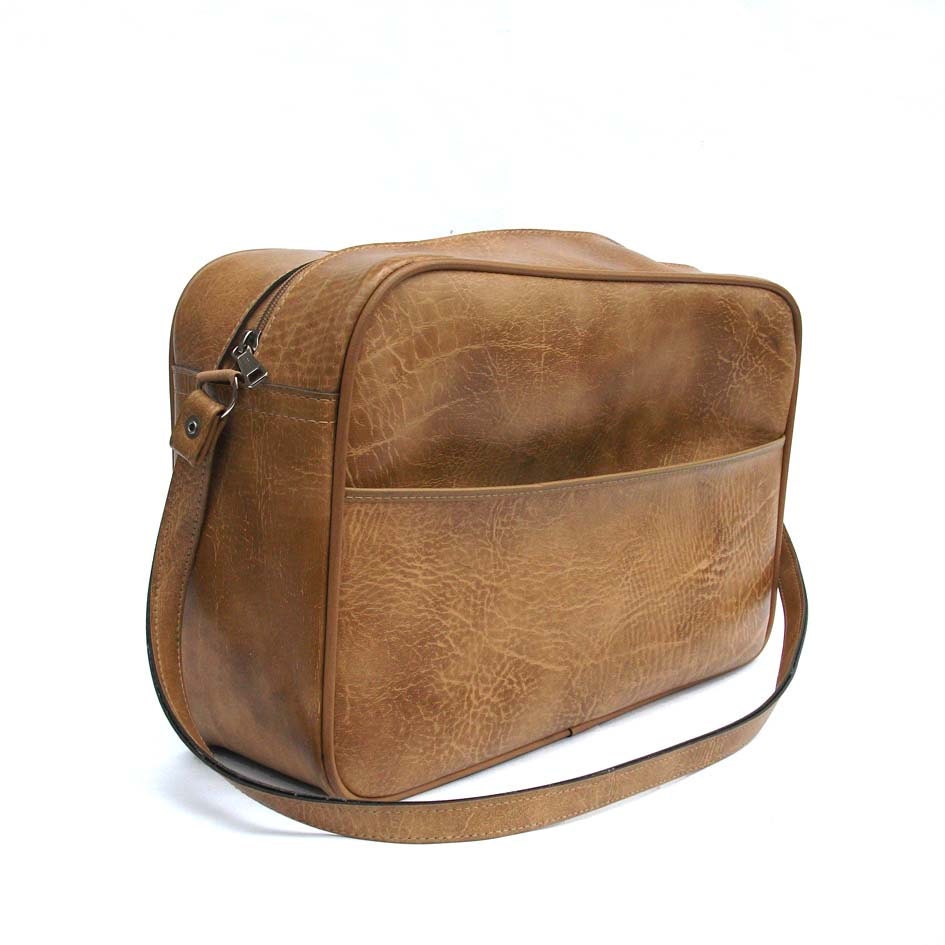 Big, Camel Brown Holdall - Vegan Vintage Bag