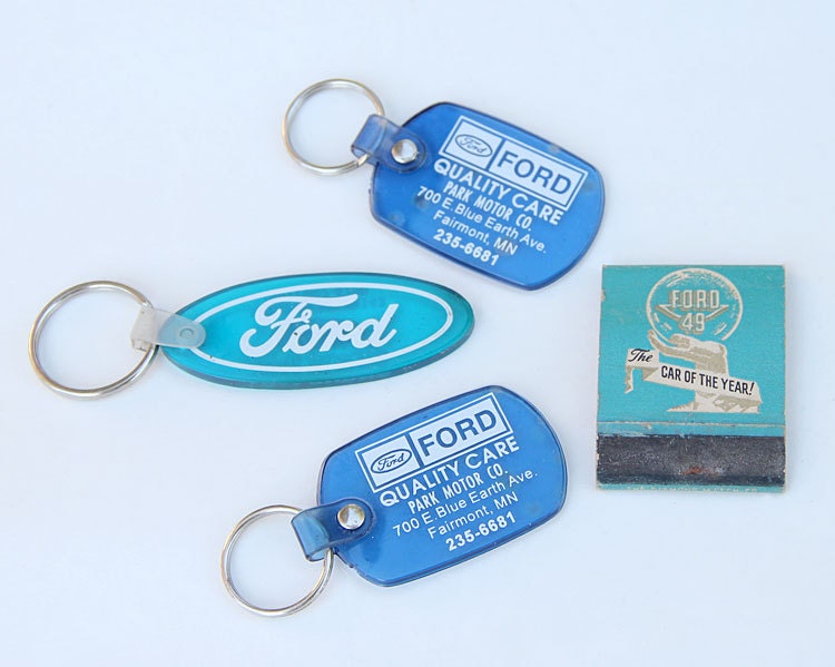 Vintage Ford Key Chains and Match Book