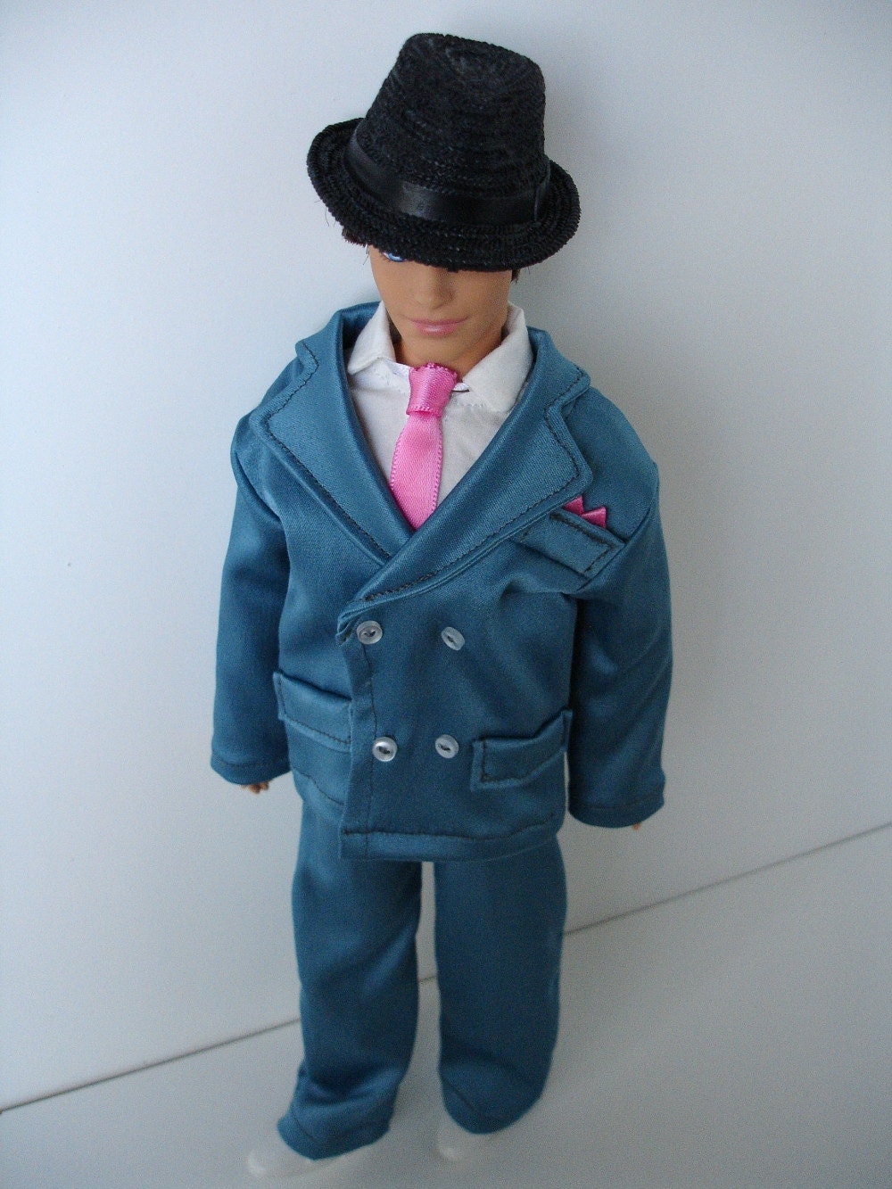 SALE: OOAK Guys and Dolls style suit with separate shirt and tie for Ken doll