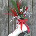 Christmas Ice skate SALE Holiday ice skate - Wreath - Wall decor - Door decor - Cottage decor