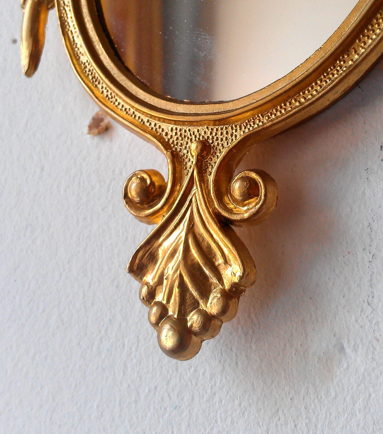 Decorative Mirror in Vintage Bright Gold Frame - Revived Vintage