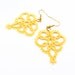Yellow lace earrings / handmade lace jewelry
