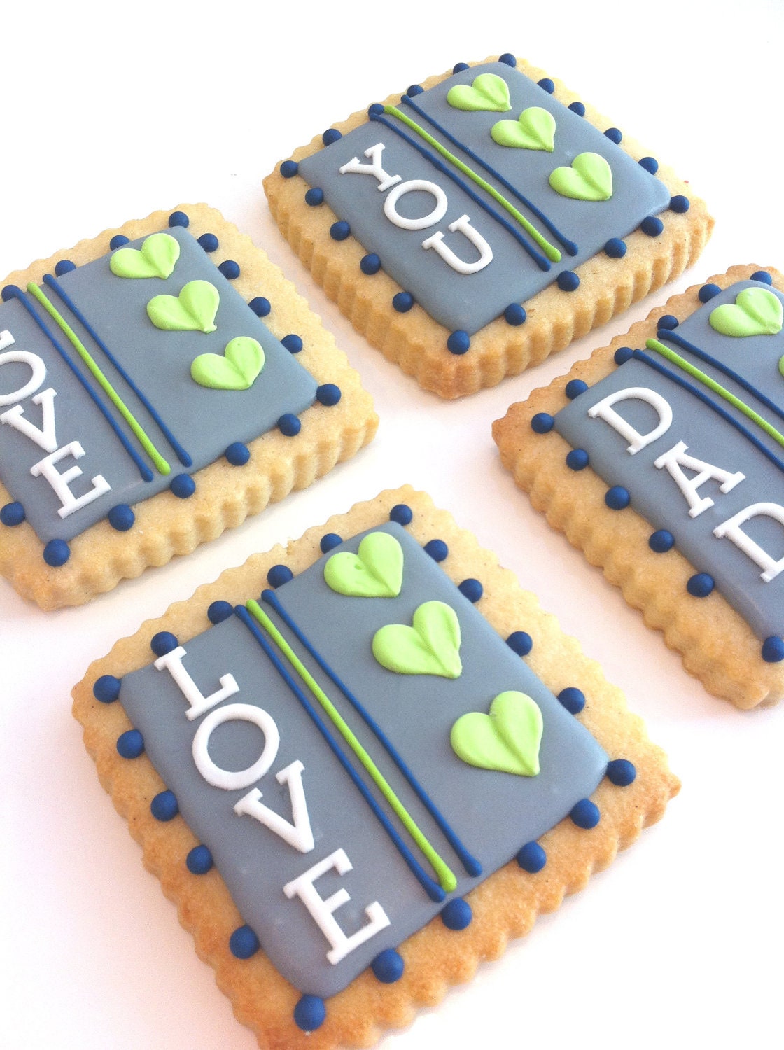 I LOVE YOU Mom or Dad Say Anything Tiles (4 cookies)