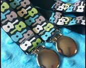 Guitars pacifier clip SNAP attachment baby or toddler boy and girl