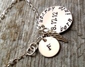 Sympathy Gift- Personalized Charm Bracelet-  Infant Loss- Remembrance Jewelry- Hand Stamped- Angel