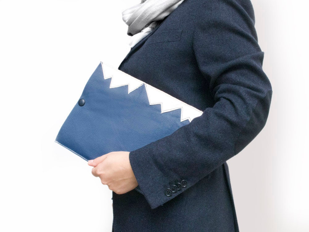 iPad case blue leather iPad Sleeve iPad Cover iPad Pouch