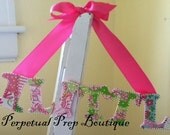 Number One Little Sign/Hanging with Lilly Pulitzer Print Patchwork
