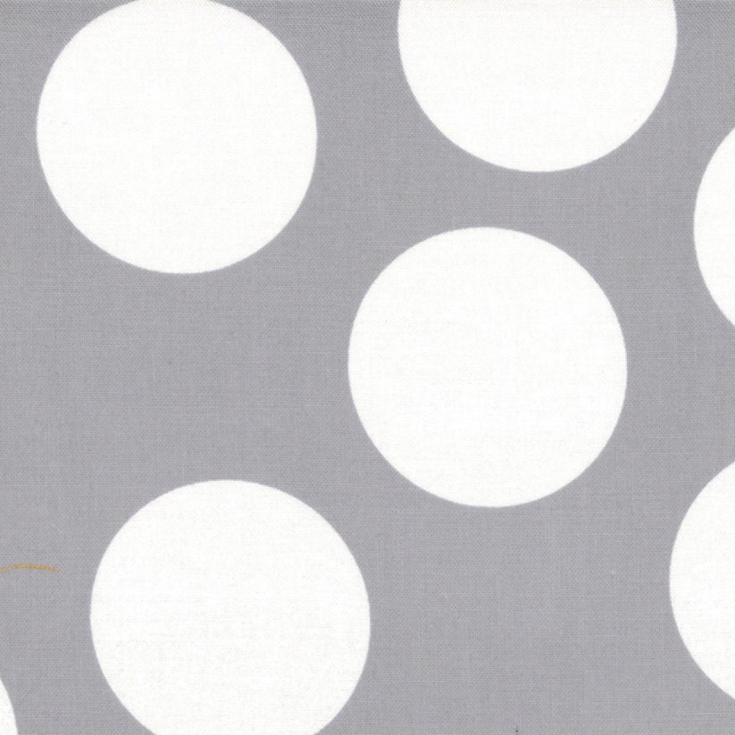 Moda House Designer - HALF MOON MODERN - Big Dots in Steel - 1/2 yard
