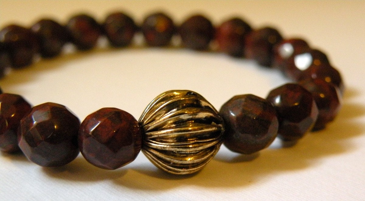 Ariel   -   Faceted Jasper Stretch Bracelet    -   Hand crafted Bracelet     -  Fall Collection   -  Energy    -  Happiness