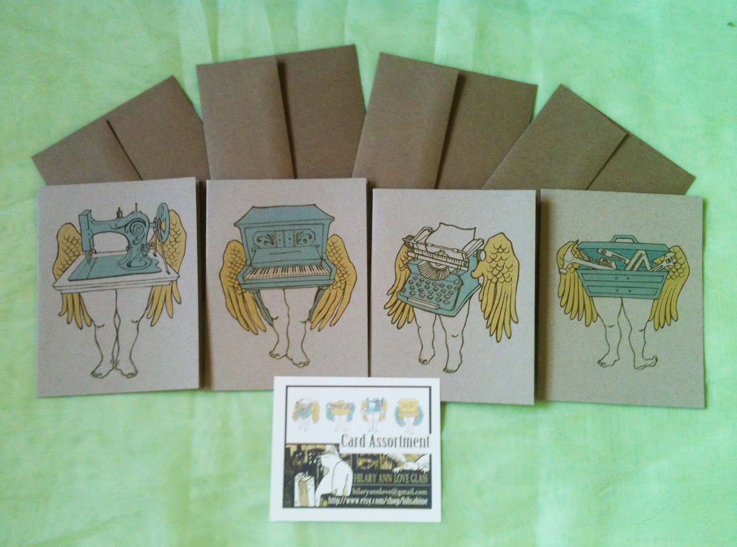 TOOL Series: set of 4 cards with paper bag envelopes (Size A2)