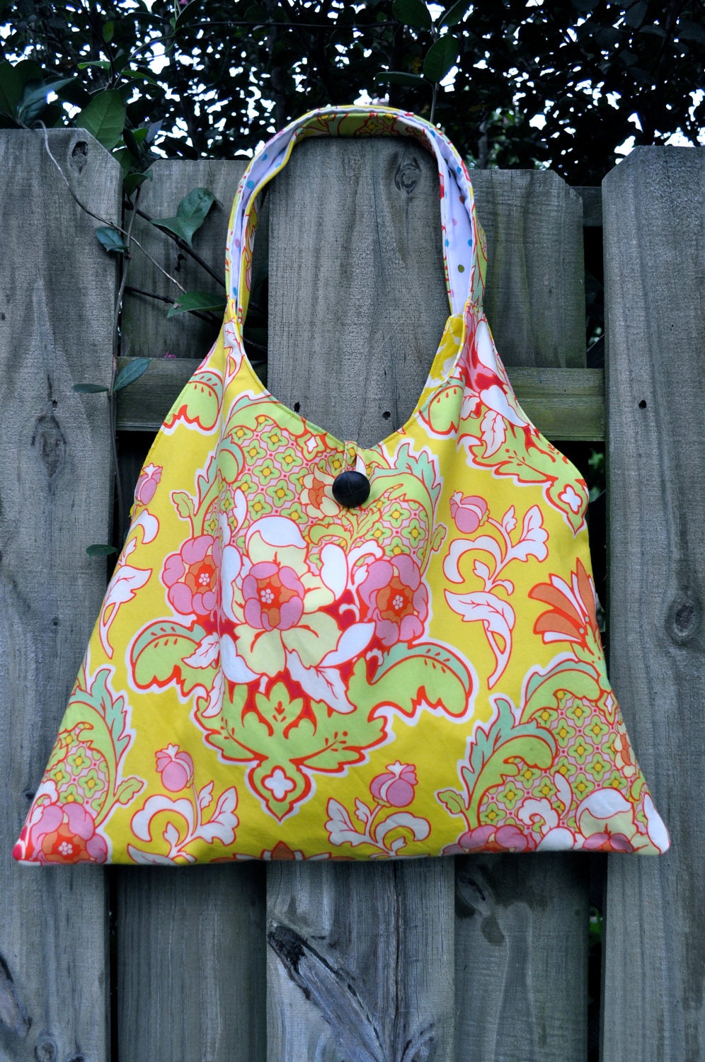 Yellow Pop Garden Floral Handbag