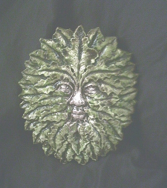 Greenman Gothic Wall Plaque Face Tree Spirit Mystical Medieval Renaissance Green Leaves Fantasy Man Pagan Wicca Celtic Home Garden Decor
