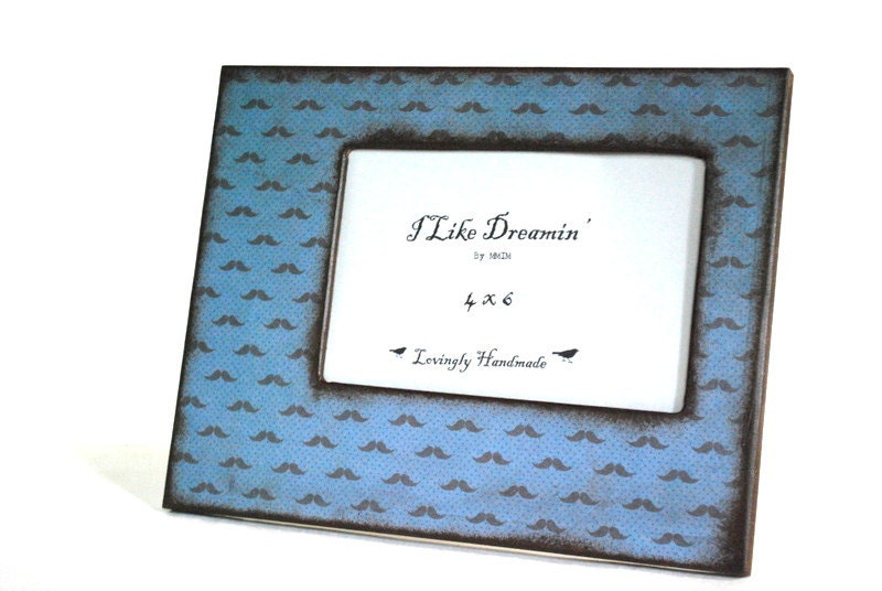 4 x 6 Picture Frame - Little Mustache Picture Frame