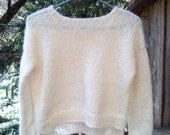 White  Sweater / Teen Girl / White Pullover /  Boxy Style / SALE