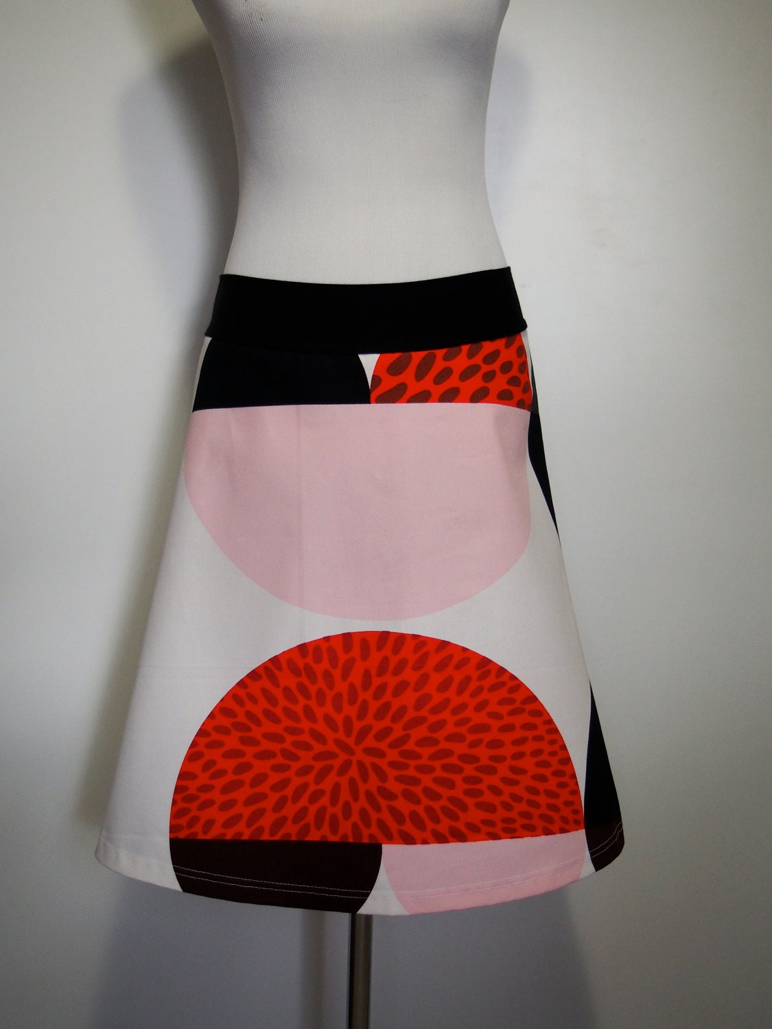 Abstract Heart print skirt from Wanderlust by Miss Fancypants - heavier weight 100% cotton