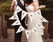 Just Married Banner: Triangle Double Strand