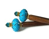 Hair Jewels, Hairsticks, Hair Chop Sticks, Turquoise