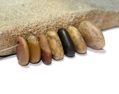 Beach Stones Jewelry Beads- White Fossil Supplies- Natural Petosky Jewellery- "Peace" by Allybeans