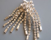Hollywood Glam - Silver Rhinestone Hair Combs - Vintage Adorned