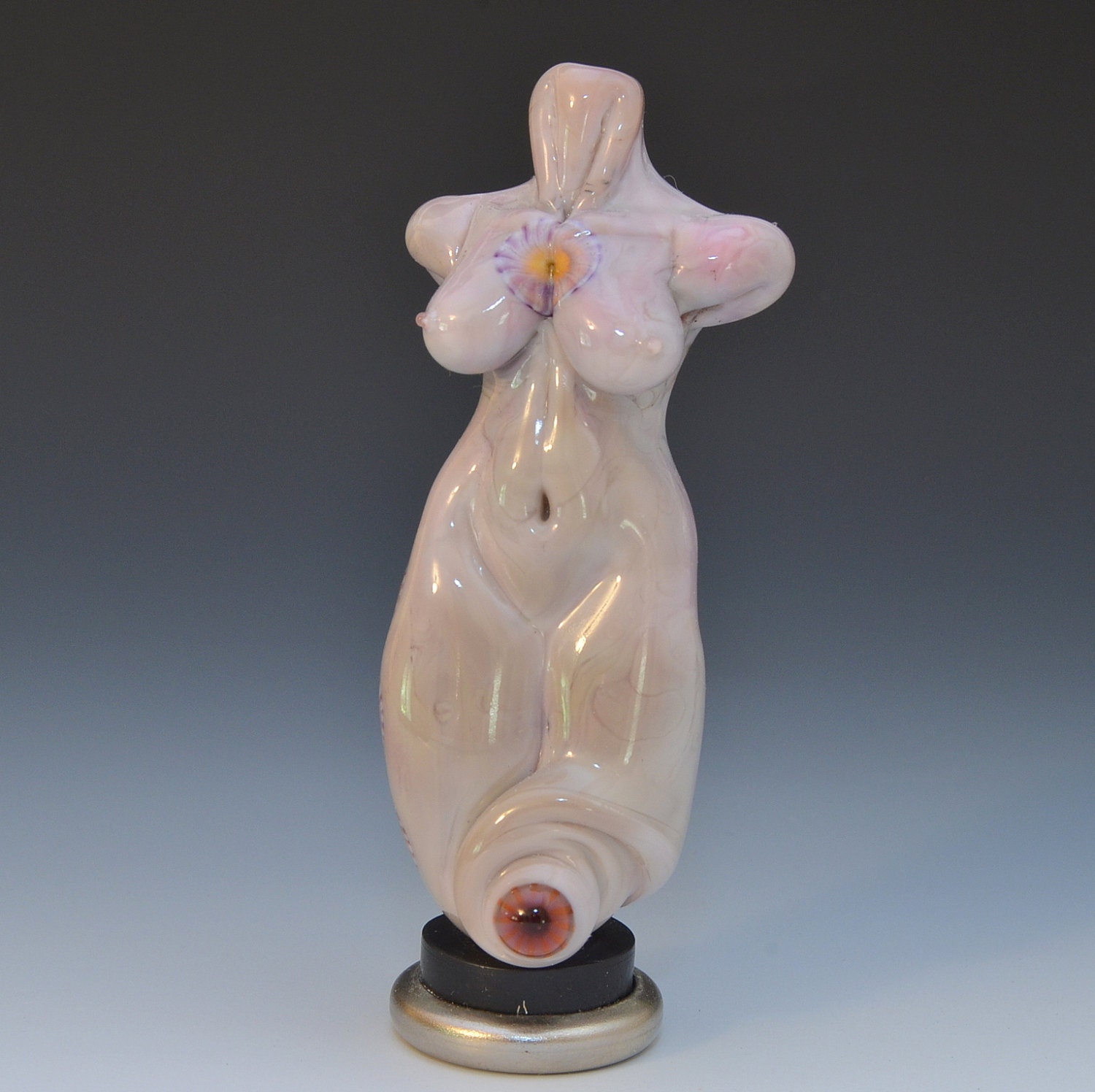 Rosy Mauve Goddess - Lampwork Glass Sculpture Bead - SRA
