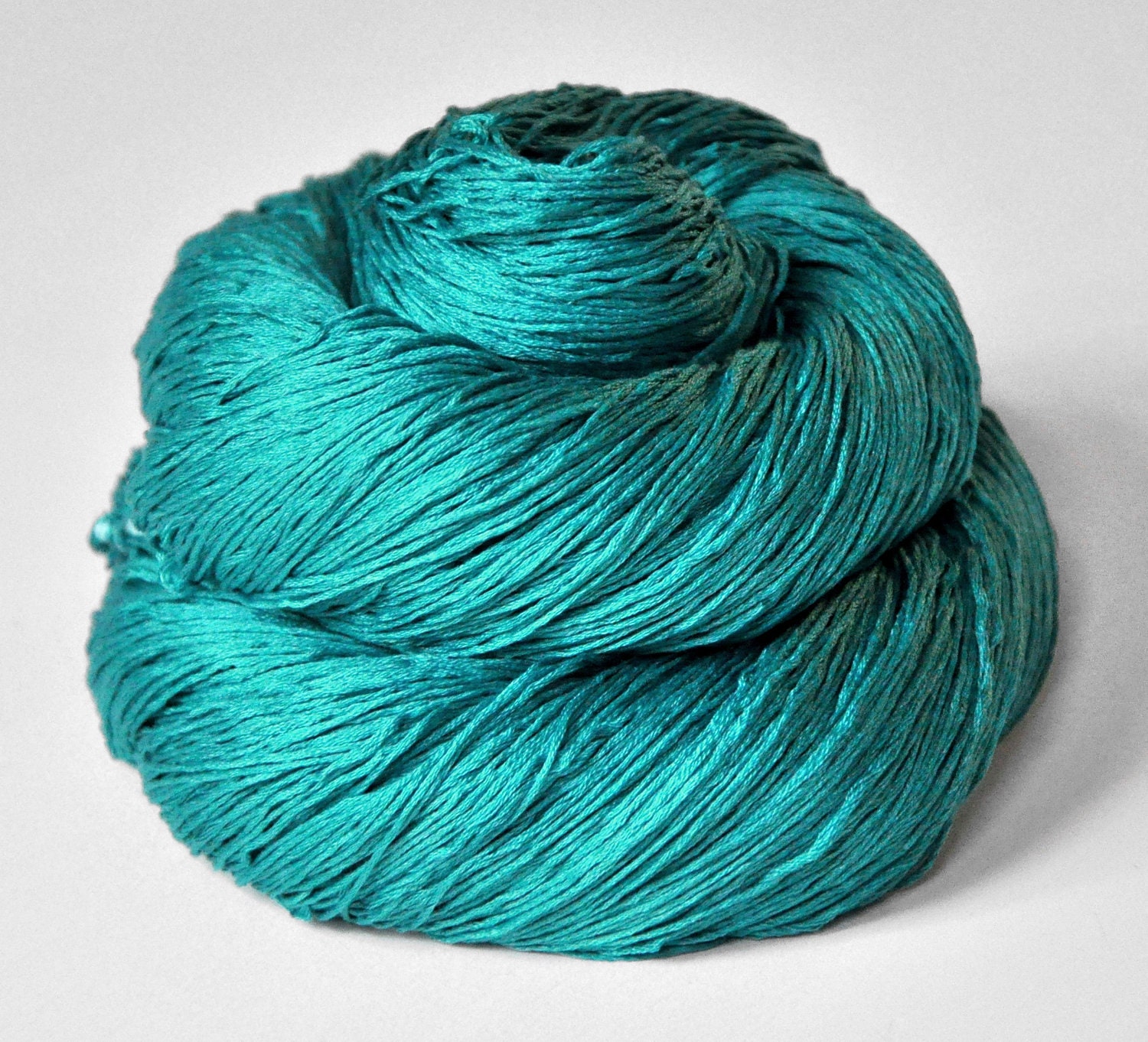 Ground turquoise - Silk Yarn Lace weight