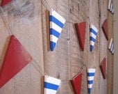 Nautical Theme Bunting - Handpainted Wooden - Over 10 feet