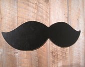 Large Chalkboard Bushy Moustache - Personalize it with your words