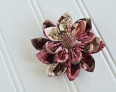 Chocolate Cream Pie Fabric Flower Petal Clip