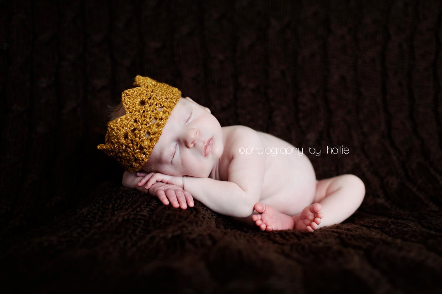 Baby Crown Crochet Crown Gold Crown Prince Crown Princess Crown Newborn Crown Mini Crown Newborn Photography Prop Photo Prop
