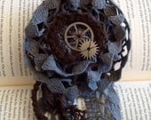Gear and Lace Steampunk Fascinator Hair Clip
