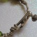 REAL MARIJUANA LEAF Green Foil Resin Beaded Hemp Bracelet - Roach Clip Clasp