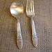 Vintage Silverware PERSONALIZED Child's Fork & Spoon Keepsake First Love Pattern