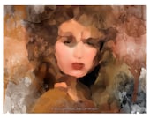 Woman Portrait Limited Edition Fine Art Giclee Painting Print by V.Ann
