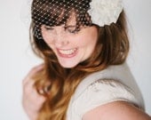 Ivory Flower with Birdcage Veil