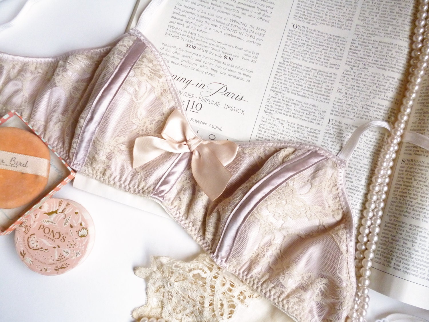 Starlette Vintage Style Soft Bra  Handmade to Order by Ohhh Lulu
