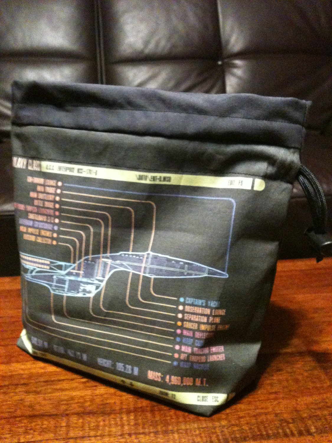 Star Trek TNG Drawstring Knitting Bag