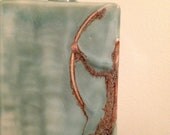 Antique Modernist Mid Century Celadon Lamp by Modern Logic