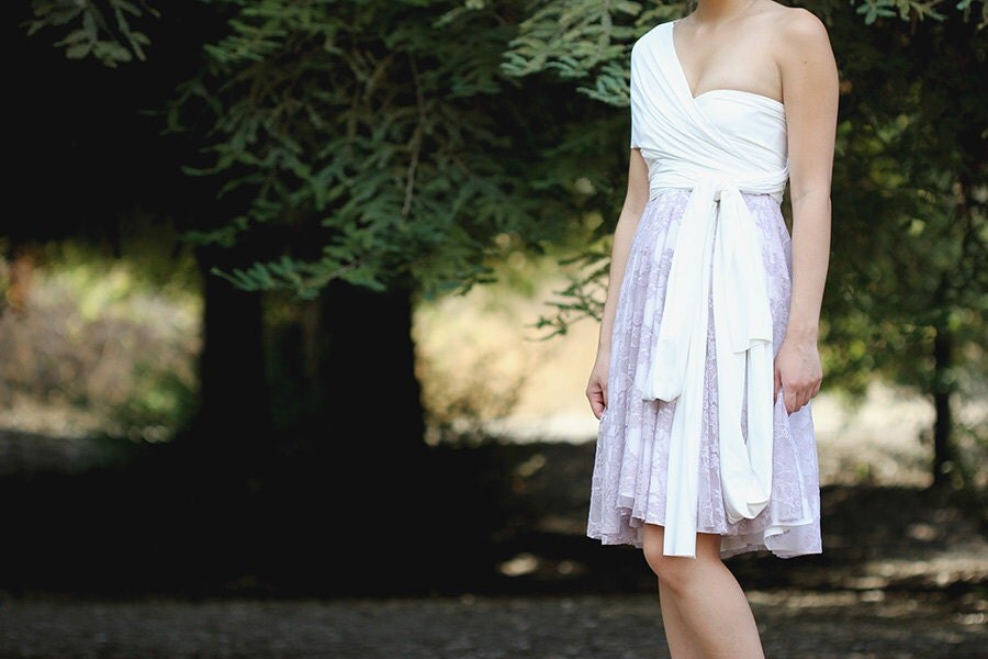 lavender wrap dress