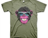 Funny Chimp, Humorous  t-shirt on s, m, l, xl